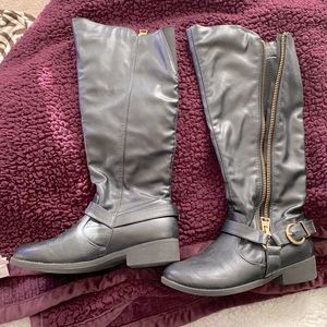 black tall boots